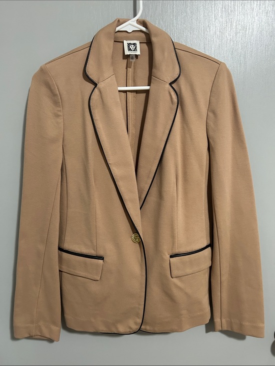 Anne Klein Jackets & Blazers - Anne Klein Camel Blazer with Black Trim Professional Business Casual Office